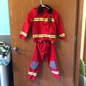 Toddler Firefighter Costume Size Small - 4/5
